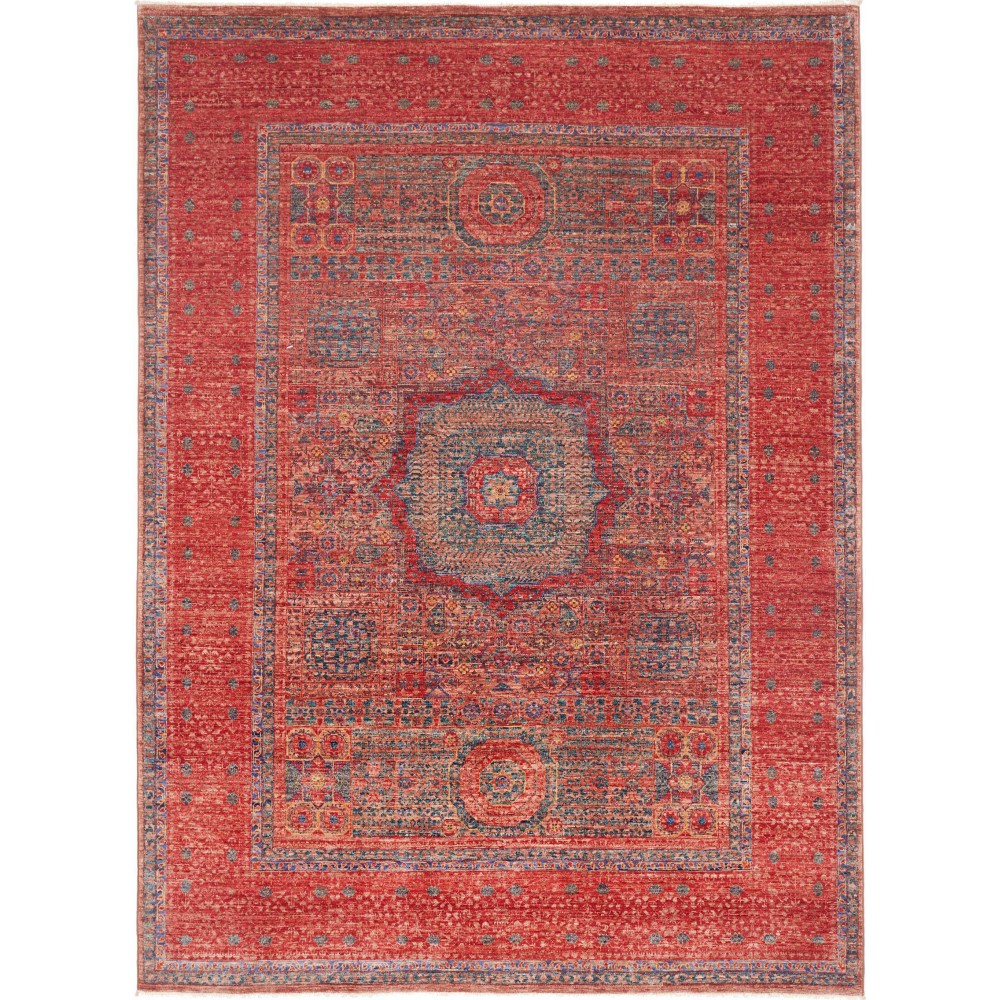 Tappeto Mamlouk Pakistan rosso azzurro 175x240
