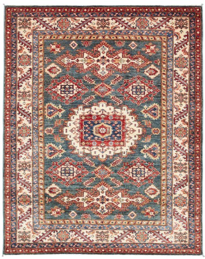 Tappeto Kazak Fine Pakistan marrone grigio 153x191