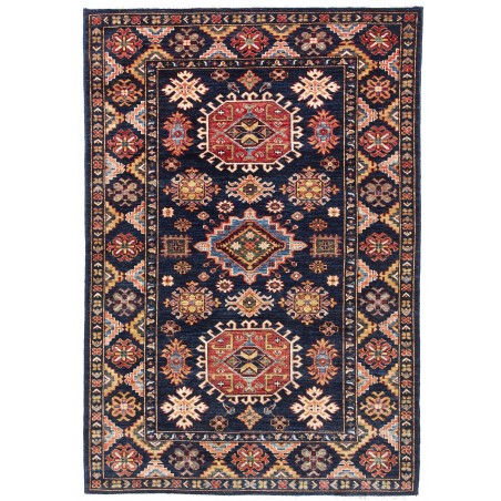 Tappeto Kazak Fine Pakistan marrone arancione 129x187