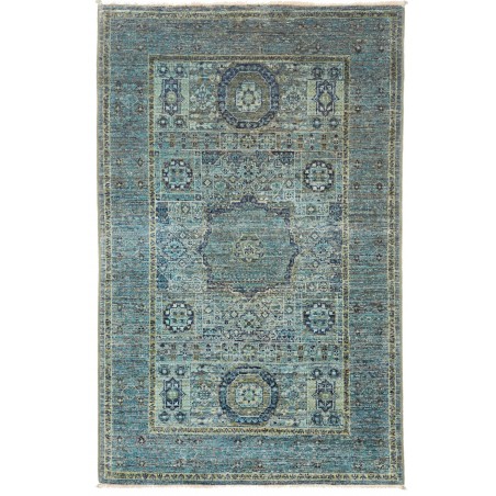 Tappeto Mamlouk Pakistan bianco azzurro 79x125