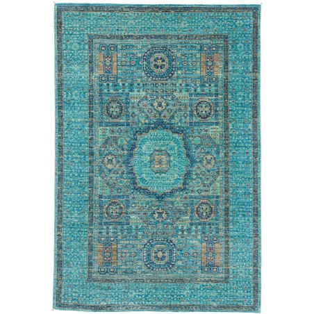 Tappeto Mamlouk Pakistan blu beige 103x150