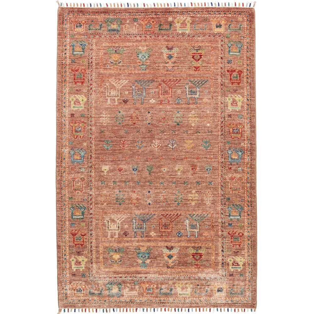 Tappeto Rubin Pakistan marrone rosso 99x150