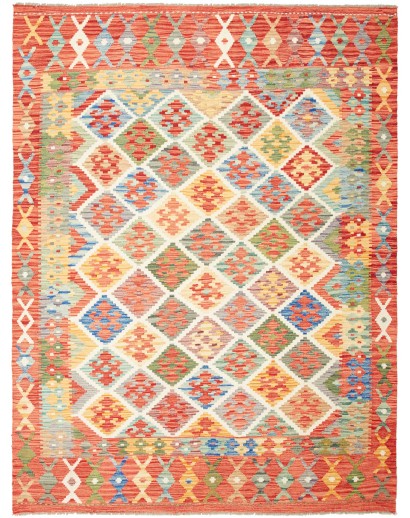 Tappeto Kilim Afghanistan marrone rosso 174x230