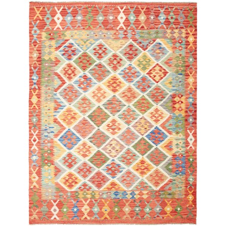 Tappeto Kilim Afghanistan marrone rosso 174x230