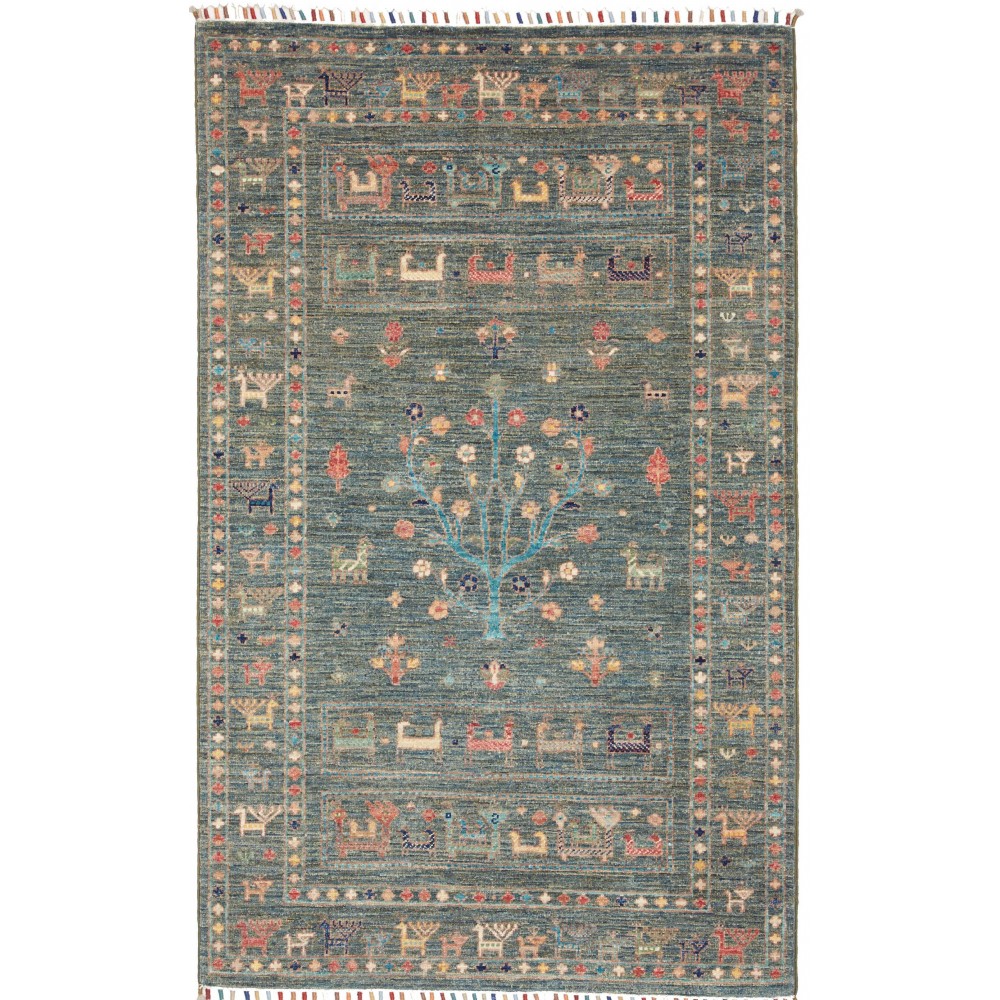 Tappeto Rubin Pakistan bianco azzurro 99x157