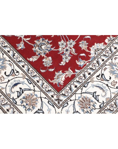 Tappeto Nain Kashmar Persia bianco grigio 203x206