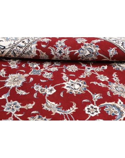 Tappeto Nain Kashmar Persia bianco grigio 203x206