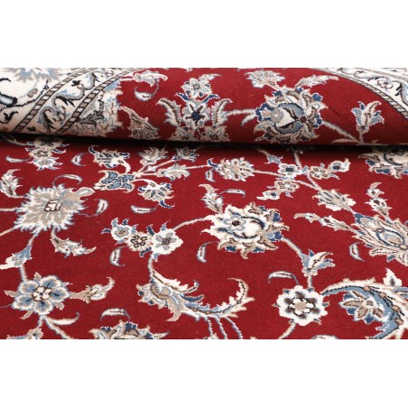 Tappeto Nain Kashmar Persia bianco grigio 203x206