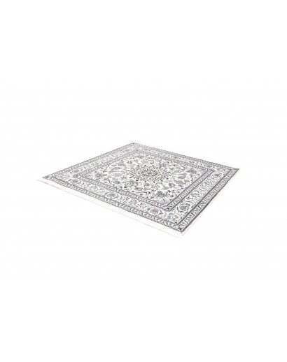 Tappeto Nain Kashmar Persia bianco grigio 200x203