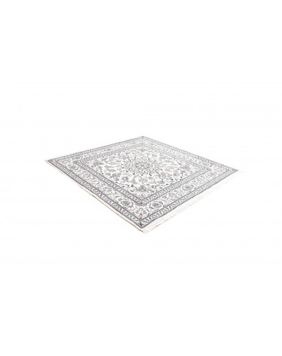 Tappeto Nain Kashmar Persia bianco grigio 200x203