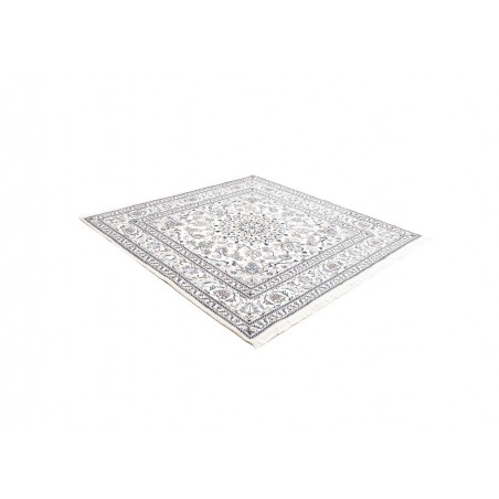 Tappeto Nain Kashmar Persia bianco grigio 200x203
