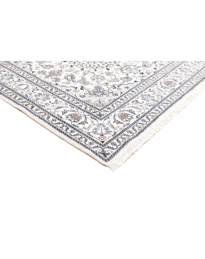 Tappeto Nain Kashmar Persia bianco grigio 200x203