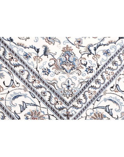 Tappeto Nain Kashmar Persia bianco grigio 200x203