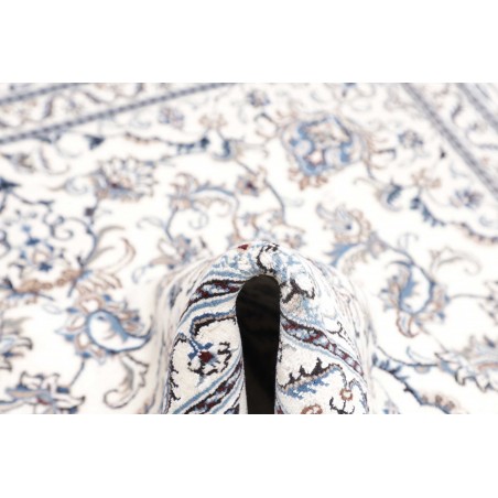 Tappeto Nain Kashmar Persia bianco grigio 200x203