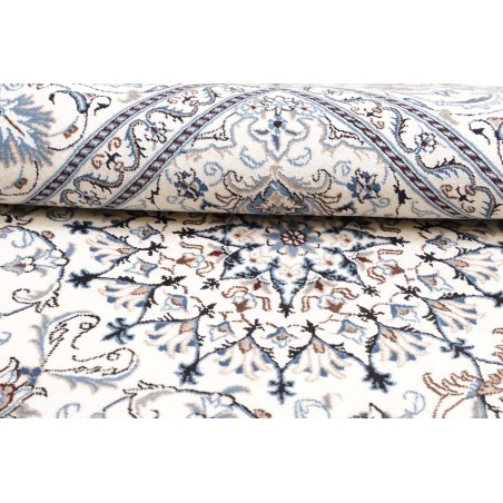 Tappeto Nain Kashmar Persia bianco grigio 200x203