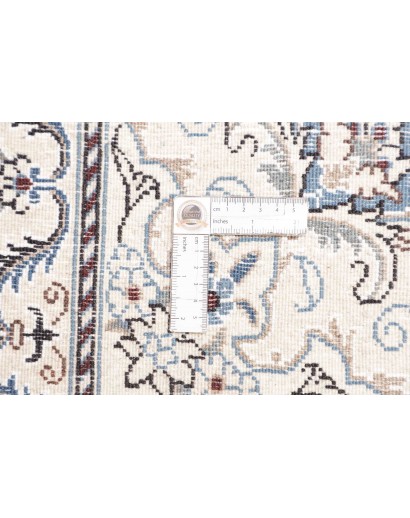 Tappeto Nain Kashmar Persia bianco grigio 200x203