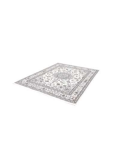 Tappeto Nain Kashmar Persia bianco grigio 196x247