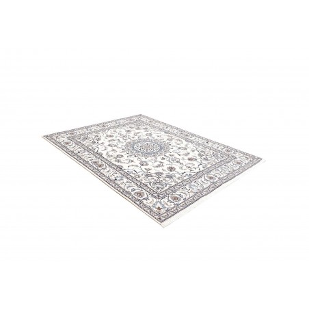 Tappeto Nain Kashmar Persia bianco grigio 196x247