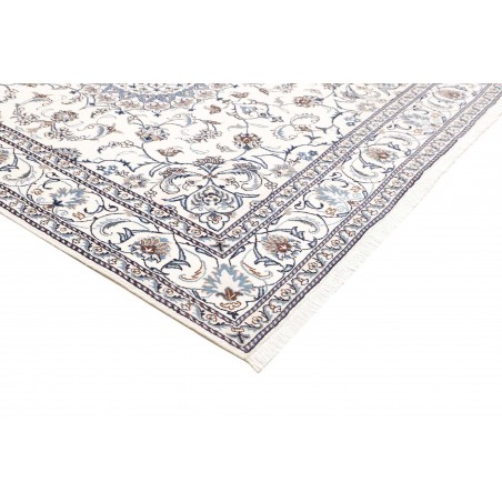 Tappeto Nain Kashmar Persia bianco grigio 196x247
