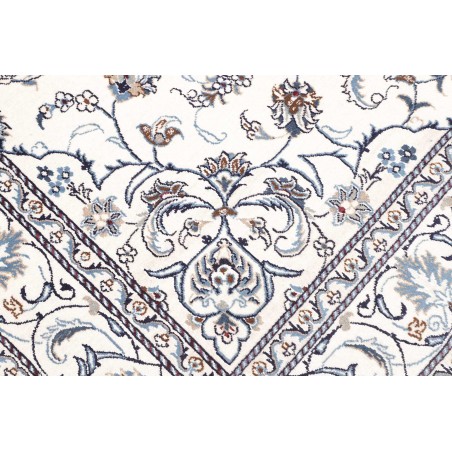 Tappeto Nain Kashmar Persia bianco grigio 196x247
