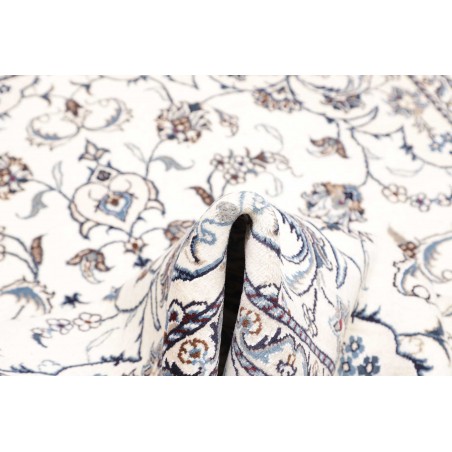 Tappeto Nain Kashmar Persia bianco grigio 196x247