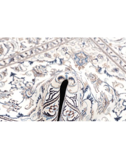 Tappeto Nain Kashmar Persia bianco grigio 198x208