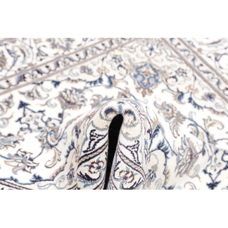 Tappeto Nain Kashmar Persia bianco grigio 198x208