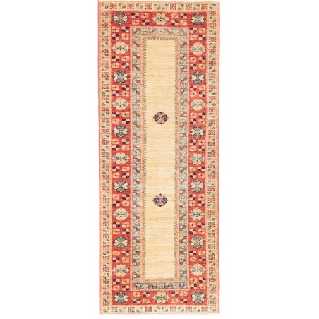 Tappeto Kazak Fine Pakistan marrone giallo 74x199