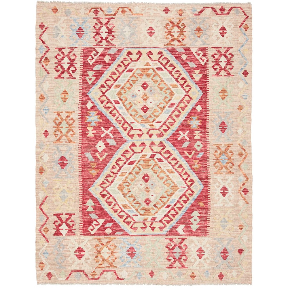 Tappeto Kilim Afghanistan giallo marrone 126x167