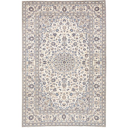 Tappeto Kashan Persia bianco grigio 200x302