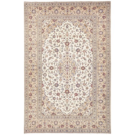 Tappeto Kashan Persia bianco verde 200x304