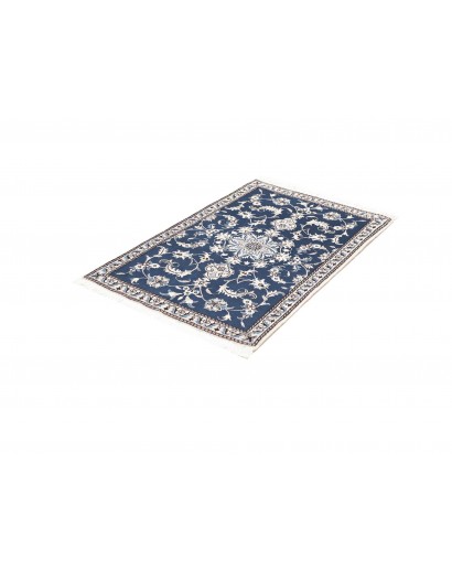 Tappeto Nain Kashmar Persia bianco blu 88x140