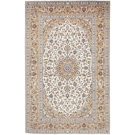 Tappeto Kashan Persia bianco grigio 203x315