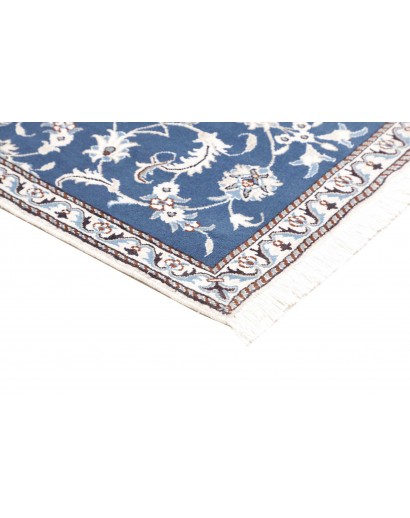 Tappeto Nain Kashmar Persia bianco blu 88x140