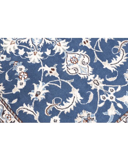 Tappeto Nain Kashmar Persia bianco blu 88x140