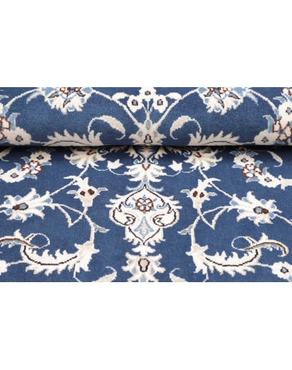 Tappeto Nain Kashmar Persia bianco blu 88x140