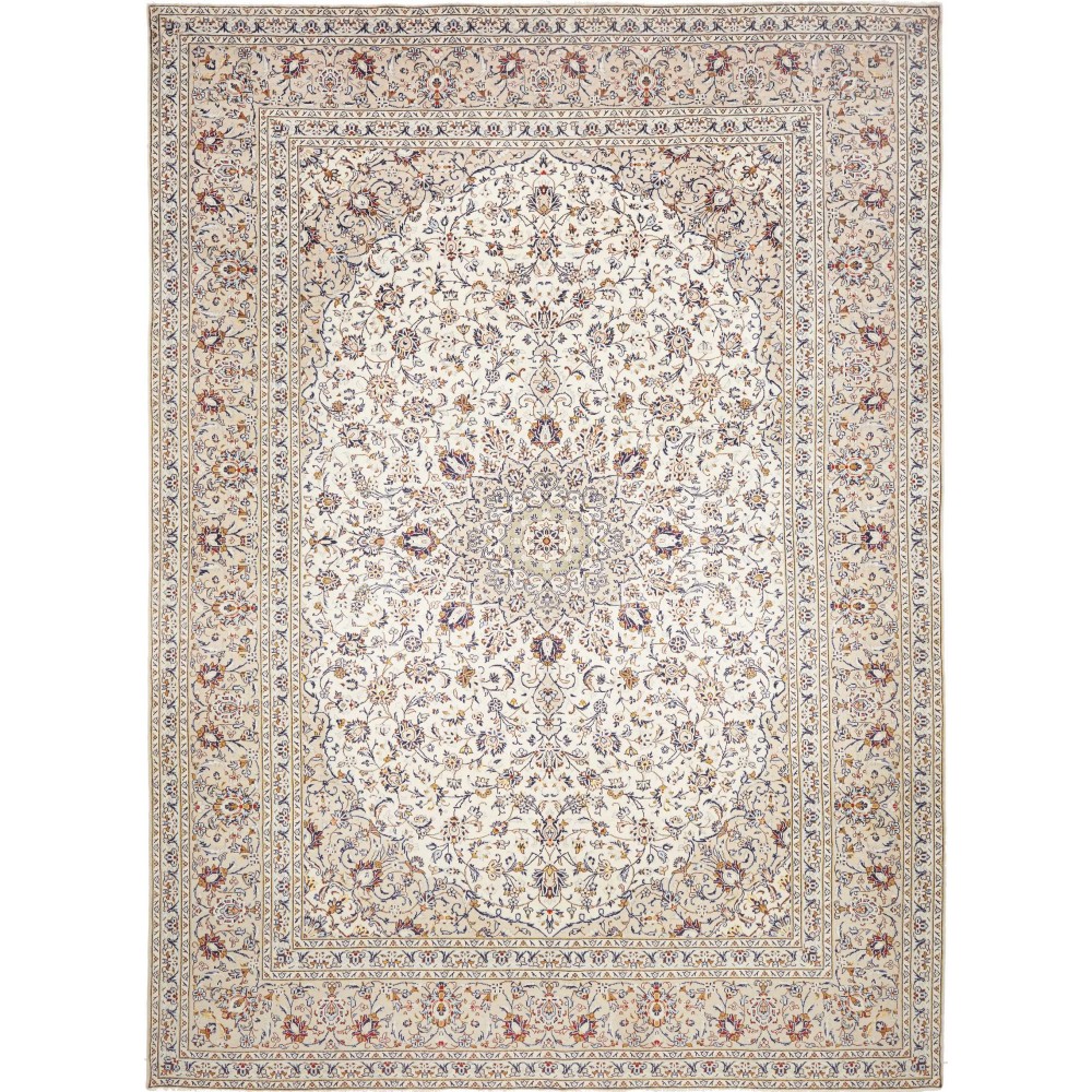 Tappeto Kashan Persia bianco grigio 290x402