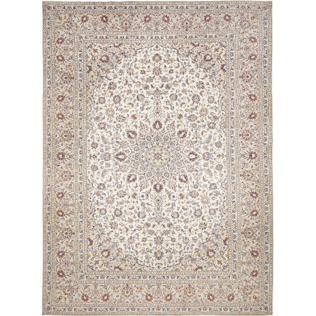 Tappeto Kashan Persia bianco grigio 290x402