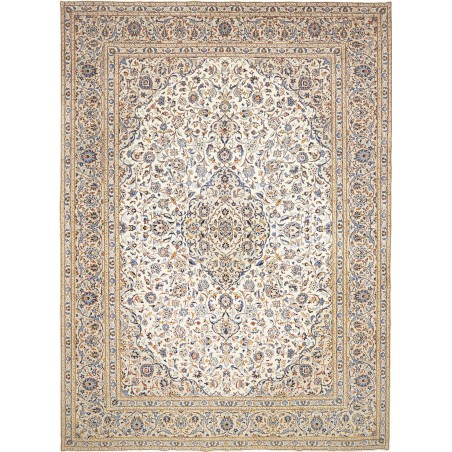 Tappeto Kashan Persia bianco marrone 302x405