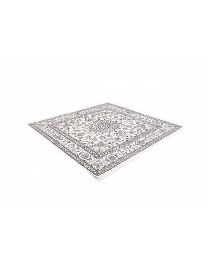 Tappeto Nain Kashmar Persia bianco grigio 200x198