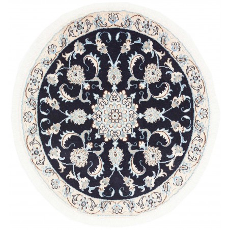 Tappeto Nain Kashmar Persia bianco grigio 95x105