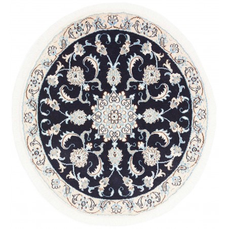 Tappeto Nain Kashmar Persia bianco grigio 96x105