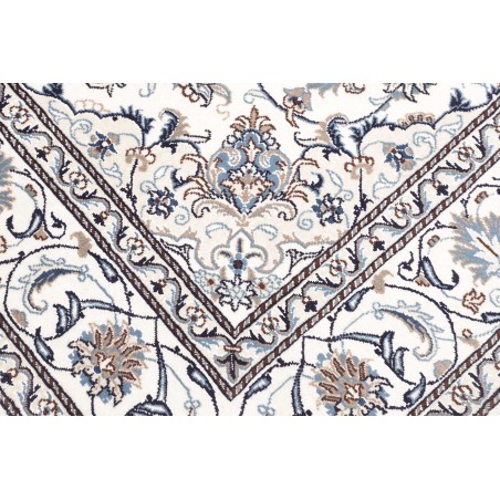 Tappeto Nain Kashmar Persia bianco grigio 200x198