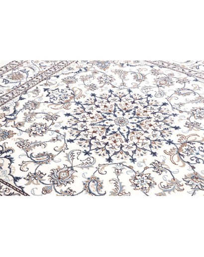 Tappeto Nain Kashmar Persia bianco grigio 200x198