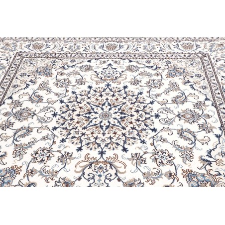 Tappeto Nain Kashmar Persia bianco grigio 200x198