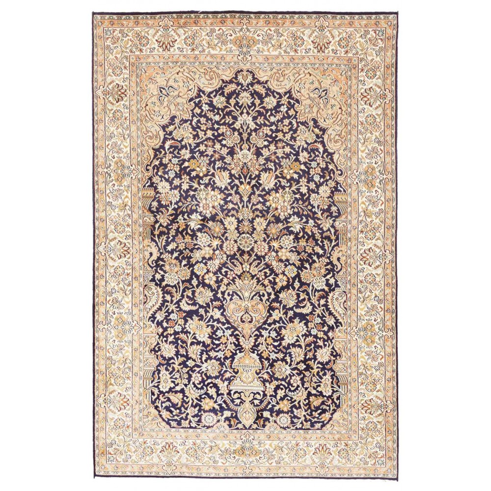 Tappeto Kashmir India giallo grigio 121x190