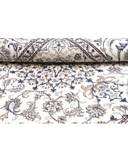 Tappeto Nain Kashmar Persia bianco grigio 200x198