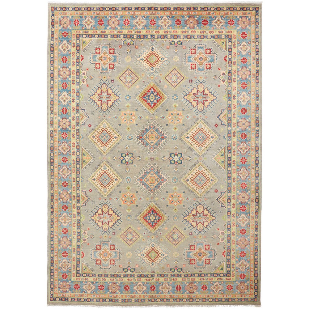Tappeto Kazak Afghanistan marrone 243x350 Tappeto Kazak Afghanistan marrone 243x350