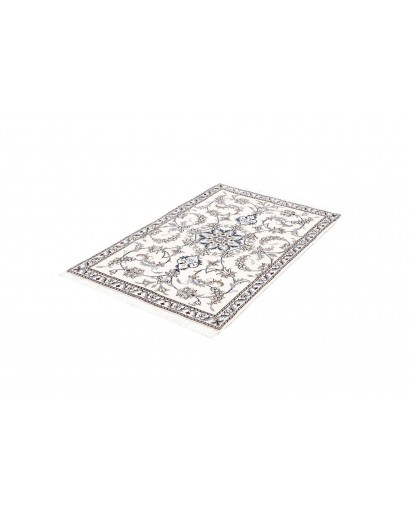 Tappeto Nain Kashmar Persia bianco grigio 88x143