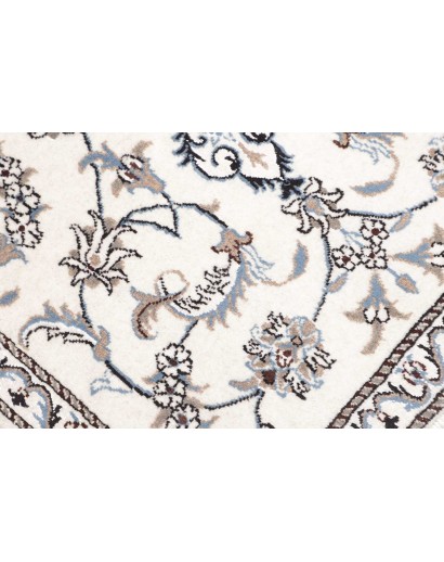 Tappeto Nain Kashmar Persia bianco grigio 88x143